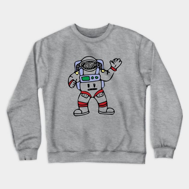 Astronaut Cosmonaut Cosmos Traveller Spacesuit Design Crewneck Sweatshirt by PatrioTEEism